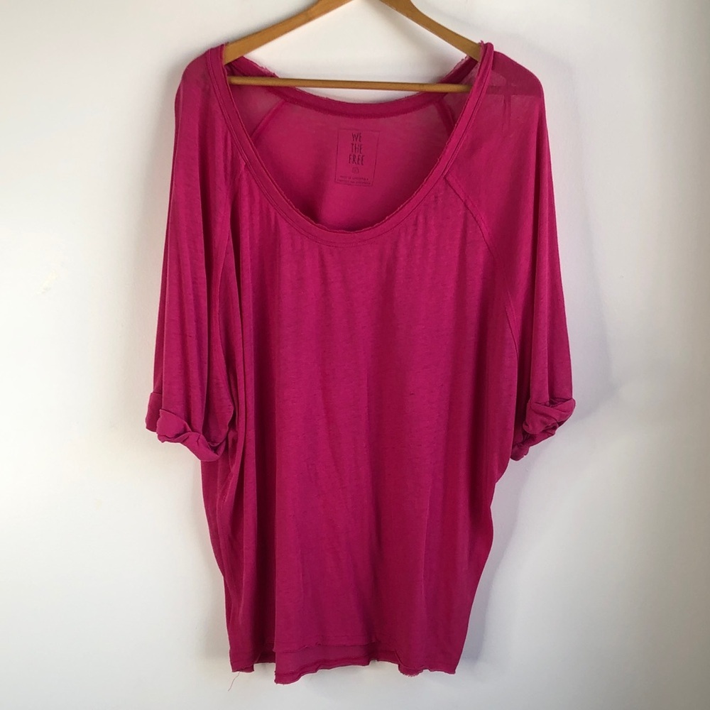 We the Free off shoulder Pink Top